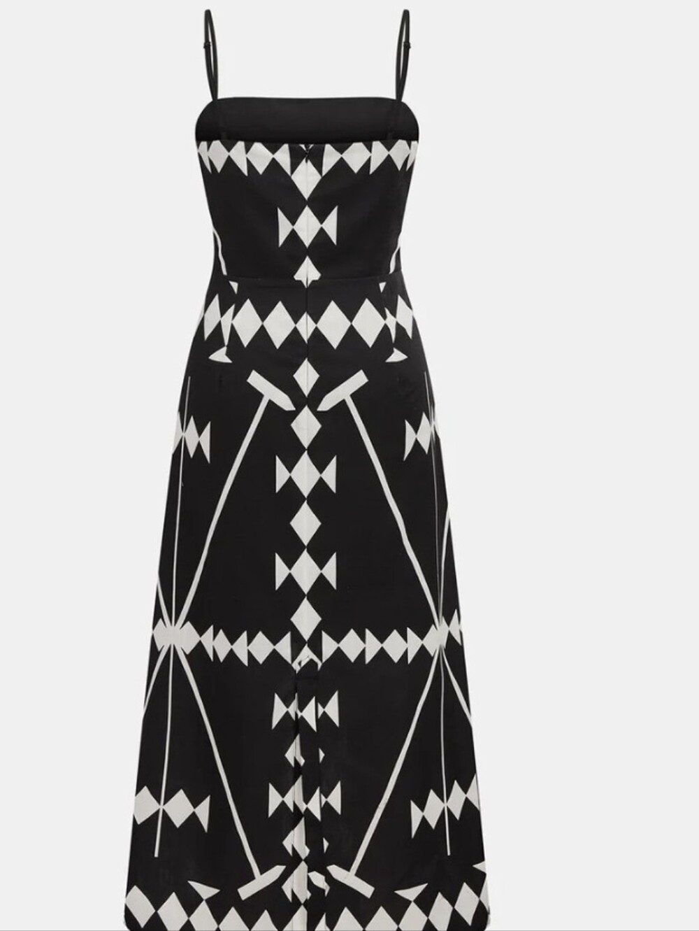 Commense Dress Midi Geometric Print Cutouts M NWT